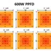 Mo's 600w LED Grow Light - par map, ppfd map